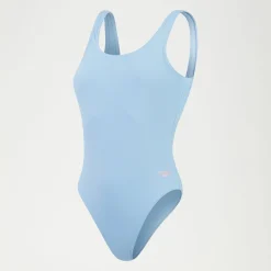 Women's Textured Deep U-Back Blue