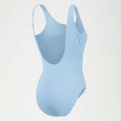 Women's Textured Deep U-Back Blue