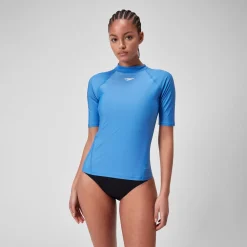 Women'sShort Sleeve Rash Top Blue