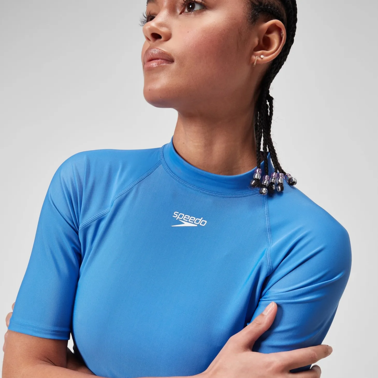 Women'sShort Sleeve Rash Top Blue